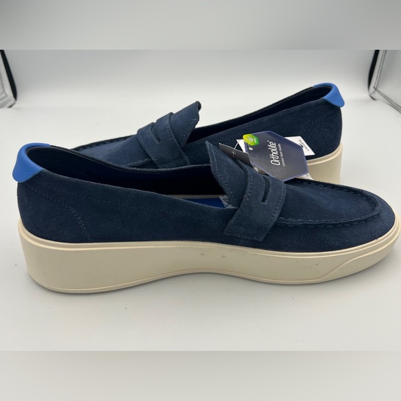 Lacoste Men’s Hybrid Loafer Sneakers Size 9.5 leather, navy/off white NEW W/Tags main image 4